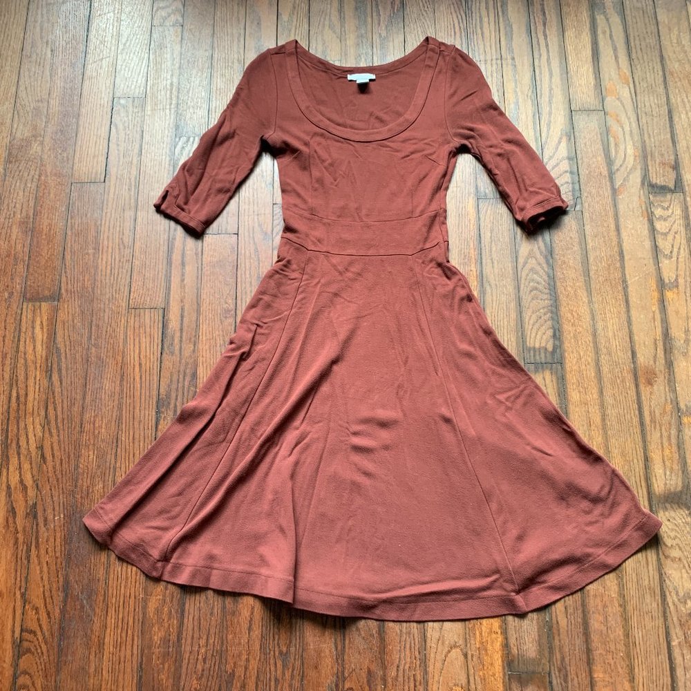 H&M Midi Dress 3/4 Sleeve | Terracotta | Size 6